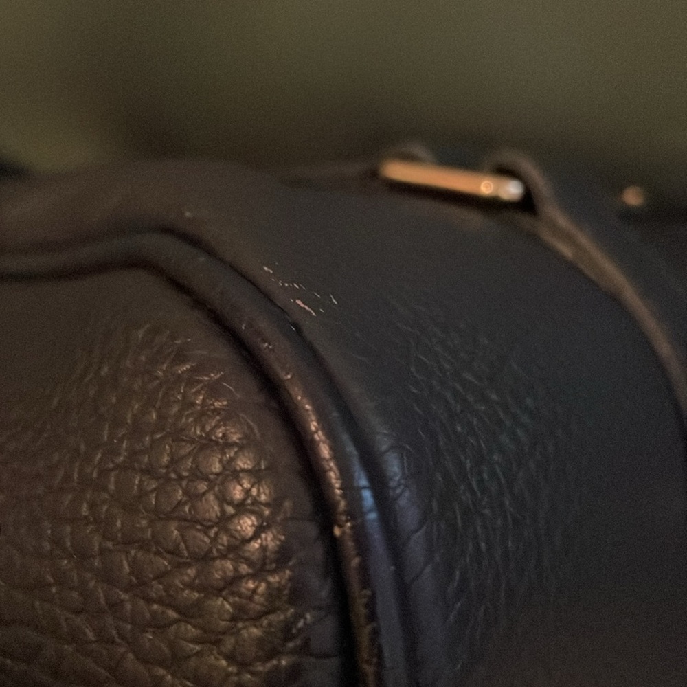 Dooney&bourke Navy Blue Pebbled Leather Florentine  Tassel Satchel 🔺FIRM🔺 - Picture 5 of 16